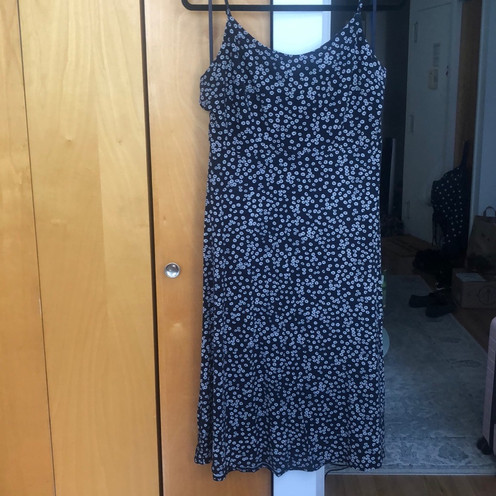 LOFT Soft Floral Midi Dress